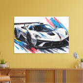 Toekomstige Enthousiasten Raceauto Canvas Afdruk (Insitu (Woonkamer))
