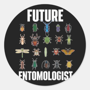 Toekomstige entomoloog - Bug Collector & Science L Ronde Sticker