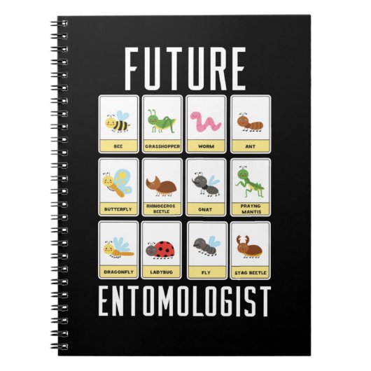 Toekomstige Entomoloog snijdt insectentypes in Notitieboek (Voorkant)