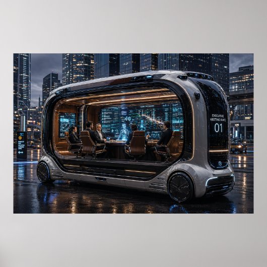 Toekomstige Executive Vergadering – Mobiele Bestuu Poster (Voorkant)