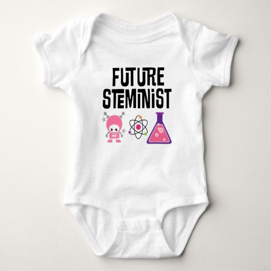 Toekomstige feministische Baby Girl Scientist Romper (Voorkant)