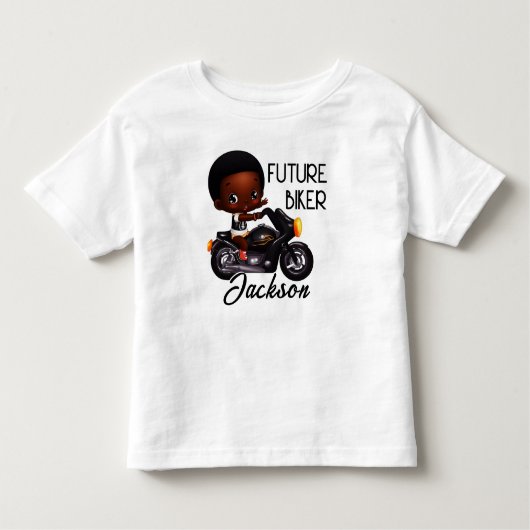 Toekomstige Fiets met Kind en Motorfiets Kinder Shirts (Voorkant)