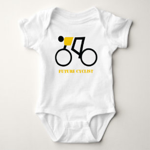 Toekomstige fietser rijden op zijn fiets custom romper