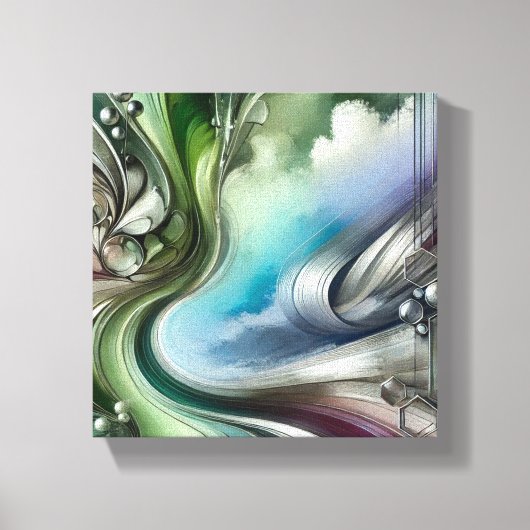 Toekomstige flora canvas afdruk (Voorkant)