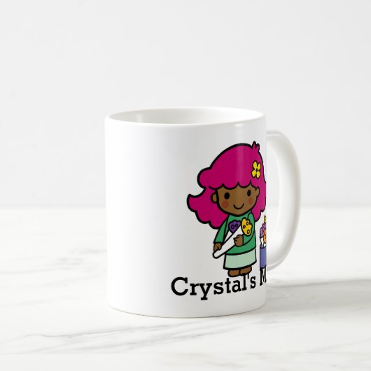 Toekomstige Floristisch meisje met bloemen Koffiemok (Voorkant rechts)