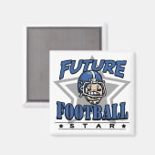Toekomstige Football Star Blue Helmet Magneet (Voorkant / Achterkant)