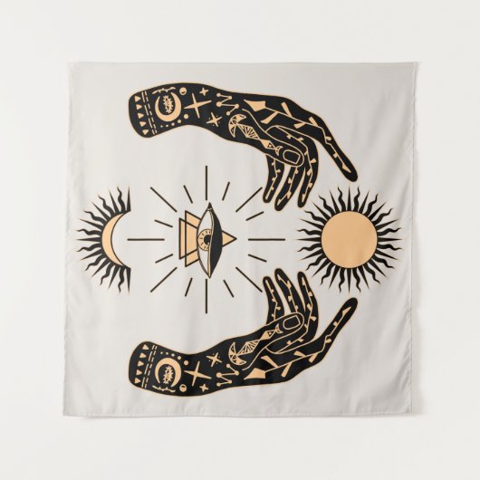 Toekomstige Forseen / Fortune Teller Palm Reader Wandkleed (Voorkant (horizontaal))