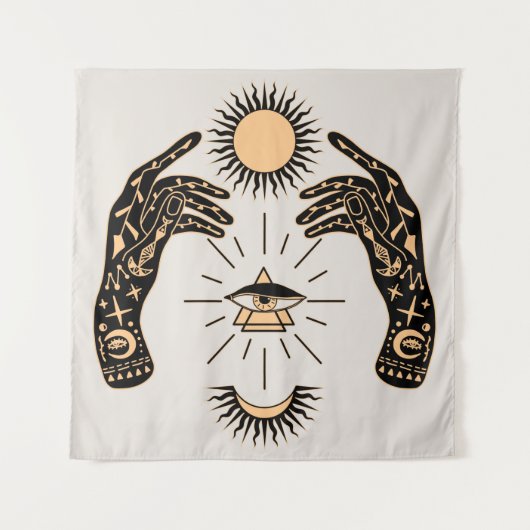 Toekomstige Forseen / Fortune Teller Palm Reader Wandkleed (Voorkant)