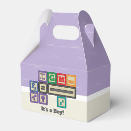 Toekomstige Fysicus's Blocks Baby shower Favor Box Bedankdoosjes