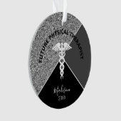 Toekomstige fysieke therapie Medische Silver Monog Ornament (voorkant)