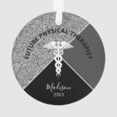 Toekomstige fysieke therapie Medische Silver Monog Ornament (achterkant)