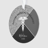 Toekomstige fysieke therapie Medische Silver Monog Ornament (voorkant)