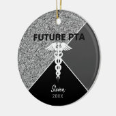 Toekomstige fysieke therapist Assistant Silver Nam Keramisch Ornament (Links)
