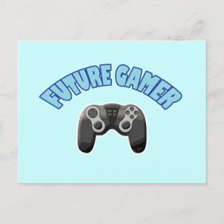 Toekomstige gamer - blauw & controller briefkaart