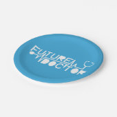 Toekomstige geneesmiddelmedecine Stethoscoop Papieren Bordje (Gekanteld)