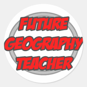 Toekomstige geografische leraar ronde sticker
