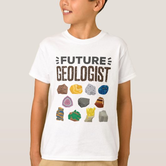 Toekomstige geoloog Rocks Pareltjes T-shirt (Voorkant)