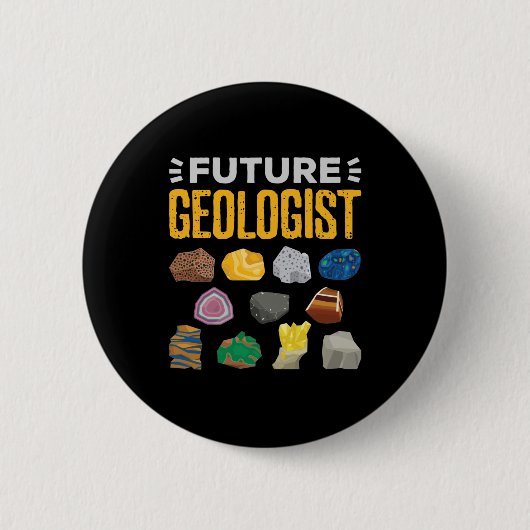 Toekomstige geoloog-student ronde button 5,7 cm (Voorkant)