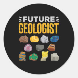 Toekomstige geoloog-student ronde sticker