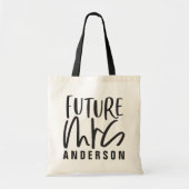 Toekomstige geschenk van mevrouw typografie-verlov tote bag (Voorkant)