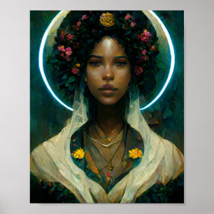 Toekomstige godin 2 Fantasy Sci-Fi Art Poster