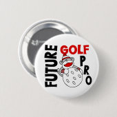 Toekomstige Golf Pro Sock Monkey Ronde Button 5,7 Cm (Voorkant /achterkant)