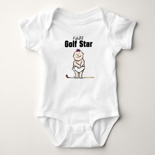 Toekomstige Golf Star Baby Meisje T-shirts voor On (Voorkant)