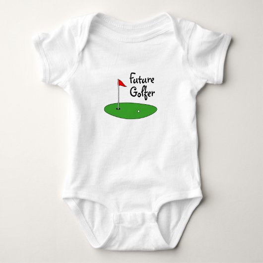 Toekomstige golfer Baby Bodysuit voor pasgeboren k (Voorkant)