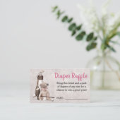 Toekomstige Golfer Golf Girl Baby shower Diaper Ra Informatiekaartje (Staand voorkant)
