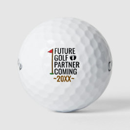 Toekomstige golfpartner - Funny Baby Reveal Custom Golfballen