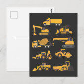 Toekomstige graafmachine-operator-voertuigen voor  briefkaart (Voorkant / Achterkant)