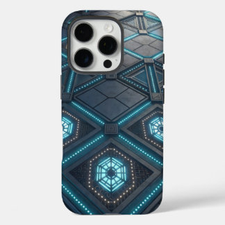 Toekomstige grid technologie knooppunt gloeiend pa iPhone 16 pro hoesje