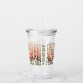 Toekomstige groene retro van mevrouw terracotta 60 acryl drinkbeker (Voorkant)