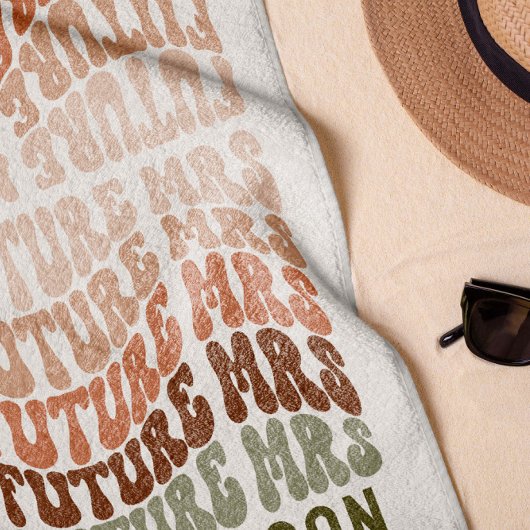 Toekomstige groene retro van mevrouw terracotta 60 strandlaken