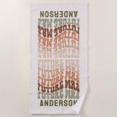 Toekomstige groene retro van mevrouw terracotta 60 strandlaken (Voorkant)