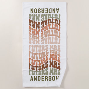 Toekomstige groene retro van mevrouw terracotta 60 strandlaken