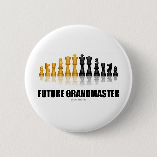 Toekomstige grootmeester (Chess Set) Ronde Button 5,7 Cm (Voorkant)