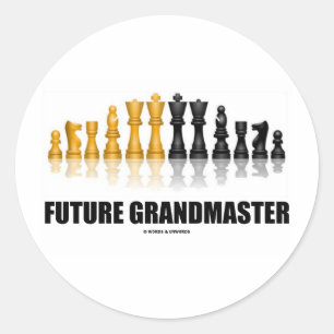 Toekomstige grootmeester (Chess Set) Ronde Sticker