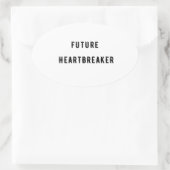 Toekomstige hartbreker ovale sticker (Tas)
