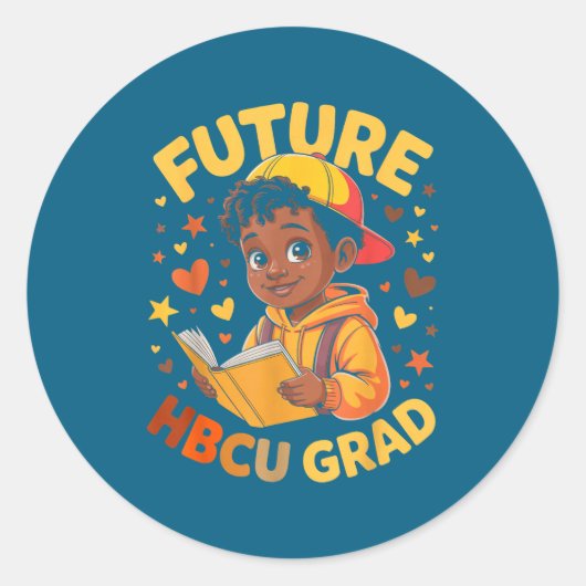 Toekomstige Hbcu Afgestudeerde Juneteenth School Ronde Sticker (Voorkant)