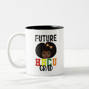 Toekomstige HBCU afgestudeerde meisjesgraduatie zw Tweekleurige Koffiemok