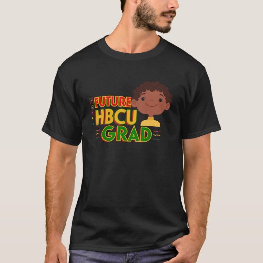 Toekomstige HBCU Afstudeerder Cute Boy African Ame T-shirt (Voorkant)