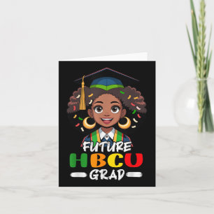 Toekomstige HBCU Afstudeerder Kinder Afro Meisje Z Kaart