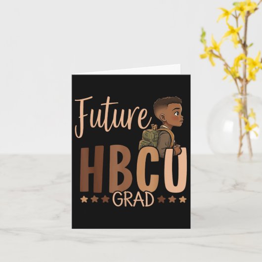 Toekomstige HBCU Afstudeerder Zwart Geschiedenis M Kaart (Gele Bloem)