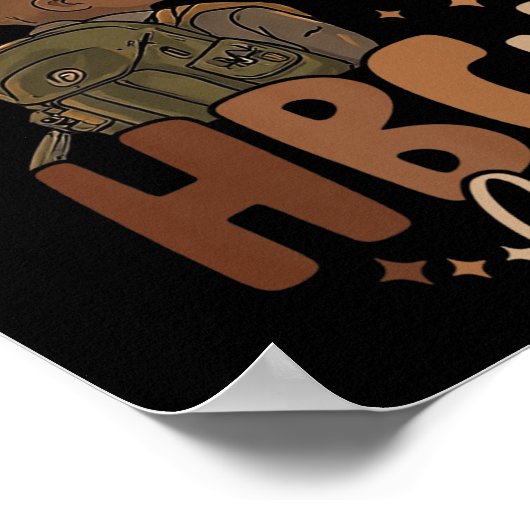 Toekomstige HBCU Afstudeerder Zwart Geschiedenis M Poster (Hoek)