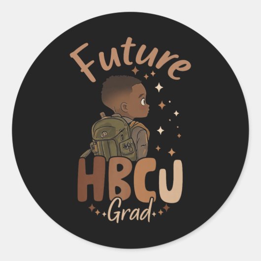 Toekomstige HBCU Afstudeerder Zwart Geschiedenis M Ronde Sticker (Voorkant)