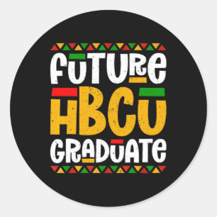 Toekomstige HBCU Afstuderen Historische Zwarte Col Ronde Sticker