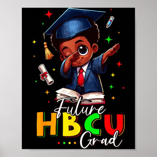 Toekomstige Hbcu-graad Geschiedenis Zwart Afstudee Poster (Voorkant)