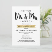 Toekomstige heer en mevrouw Engagement Party nodig Kaart (Staand voorkant)