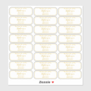 Toekomstige Heer en Mevrouw Gold Retouradres Trans Sticker
